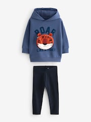 Blue Tiger Bumbag 100% Cotton Hoodie and Leggings Set (3mths-7yrs) - Image 7 of 8
