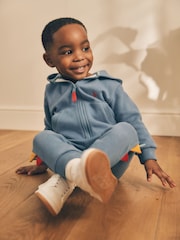 Blue Dinosaur Spikes Zip Through Hoodie and Joggers Set (3mths-7yrs) - Image 3 of 10