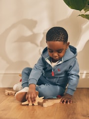 Blue Dinosaur Spikes Zip Through Hoodie and Joggers Set (3mths-7yrs) - Image 4 of 10