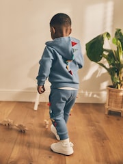 Blue Dinosaur Spikes Zip Through Hoodie and Joggers Set (3mths-7yrs) - Image 5 of 10