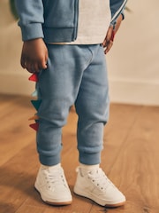 Blue Dinosaur Spikes Zip Through Hoodie and Joggers Set (3mths-7yrs) - Image 6 of 10