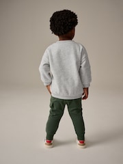 Khaki/Grey Utility Sweatshirt and Super Skinny Joggers Set (3mths-7yrs) - Image 2 of 9