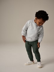 Khaki/Grey Utility Sweatshirt and Super Skinny Joggers Set (3mths-7yrs) - Image 3 of 9