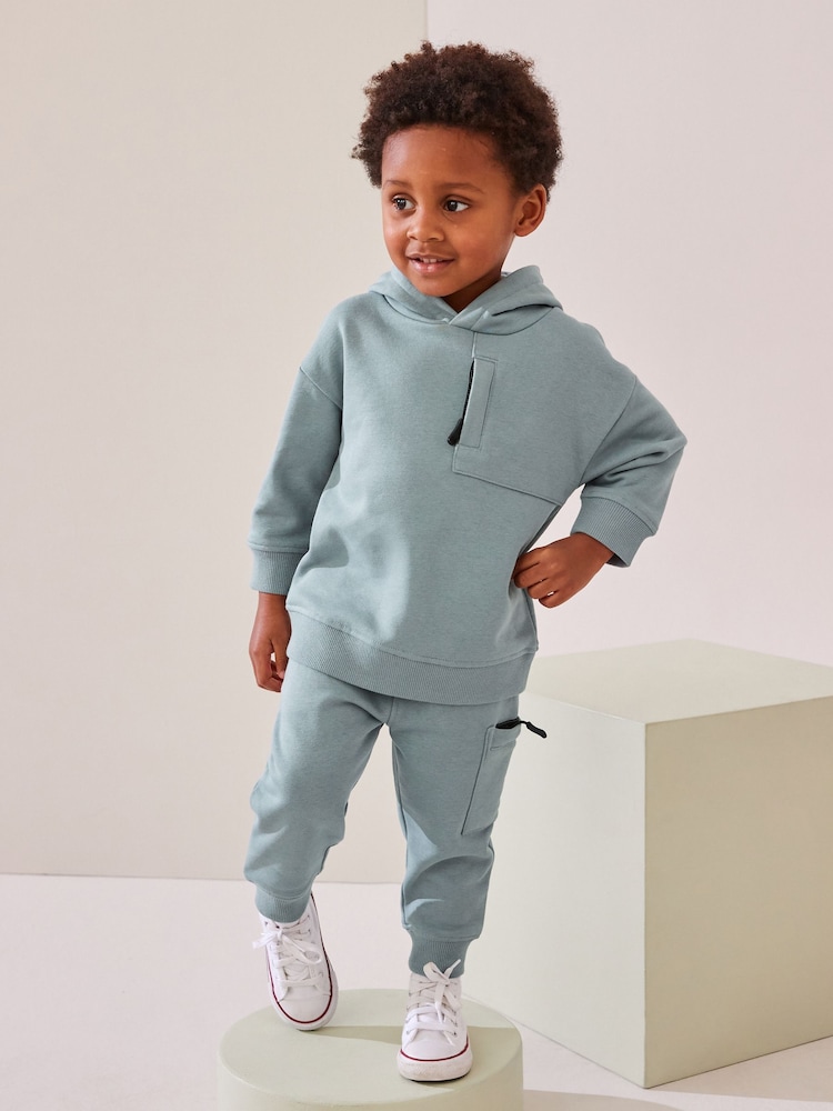 Mineral Blue Utility Hoodie and Joggers Set (3mths-7yrs) - Image 2 of 6