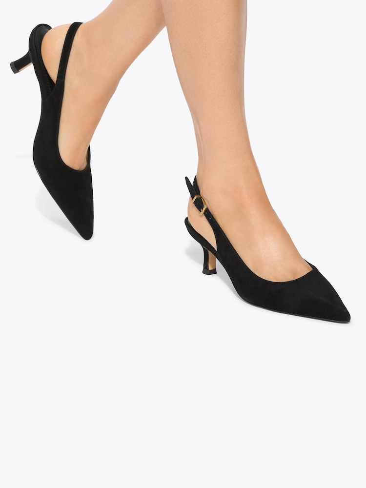 Kurt Geiger London Black Marge Sling Shoes - Image 2 of 5 Kurt Geiger London Black Marge Sling Shoes - Image 2 of 5