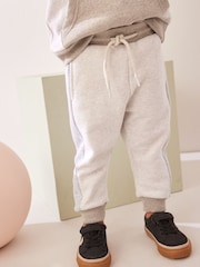 Grey/Ecru Cream Colourblock Hoodie and Joggers Set (3mths-7yrs) - Image 5 of 10