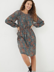 FatFace Black Taylor Textured Spot Dress - Image 1 of 5