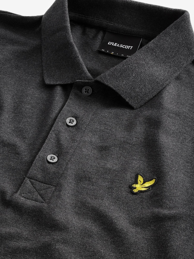 Lyle & Scott Charcoal Marl Classic Polo Shirt - Image 2 of 4