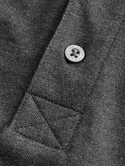 Lyle & Scott Charcoal Marl Classic Polo Shirt - Image 4 of 4