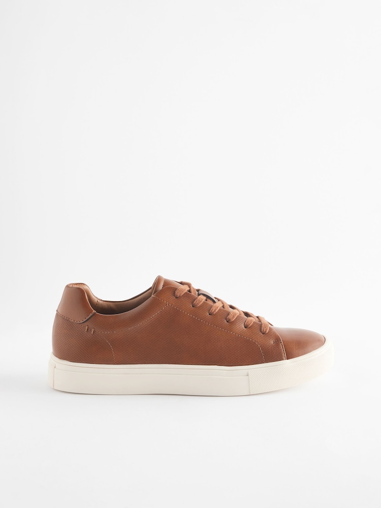 Tan Brown Minimal Trainers - Image 3 of 6