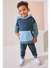 Blue Colourblock Hoodie and Joggers Set (3mths-7yrs) - Image 3 of 9