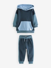 Blue Colourblock Hoodie and Joggers Set (3mths-7yrs) - Image 6 of 9