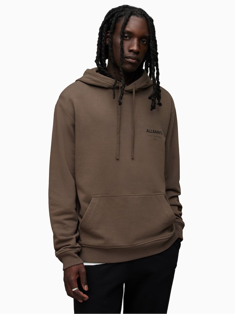 AllSaints Green Underground Overhead Hoodie - Image 1 of 7