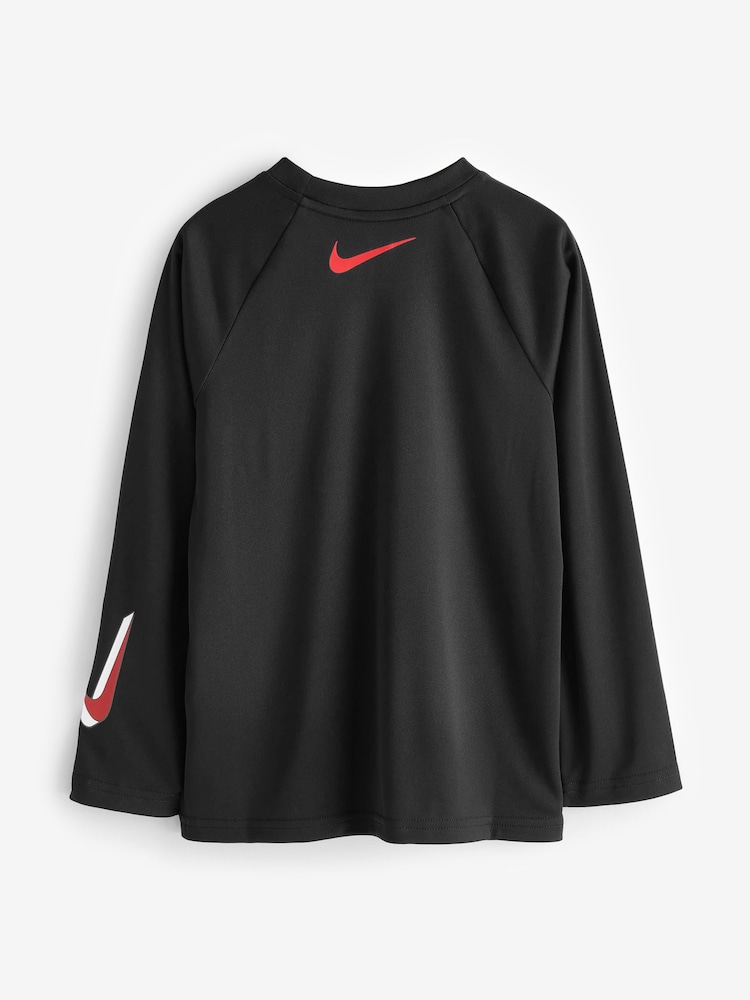 Nike Black Sun Safe Hydroguard Long Sleeve Rash Vest - Image 2 of 3