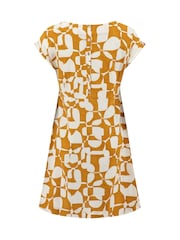 Weird Fish Yellow Orlando Printed Shift Dress - Image 7 of 7