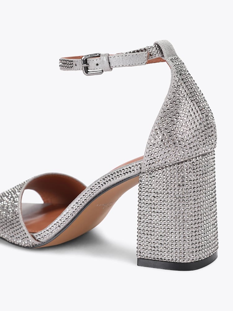 Kurt Geiger London Metallic Square Block Heel Sandals - Image 5 of 5 Kurt Geiger London Metallic Square Block Heel Sandals - Image 5 of 5