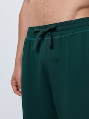 Green Cuffed Regular Fit Loopback Joggers - Image 4 of 8