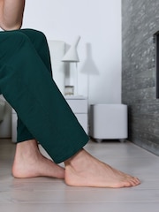 Green Cuffed Regular Fit Loopback Joggers - Image 5 of 8