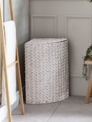 Cream Hepworth Wicker Corner Hamper Laundry - Image 2 of 5