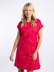 Weird Fish Pink Orlando Printed Shift Dress - Image 1 of 7