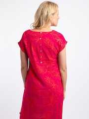 Weird Fish Pink Orlando Printed Shift Dress - Image 2 of 7