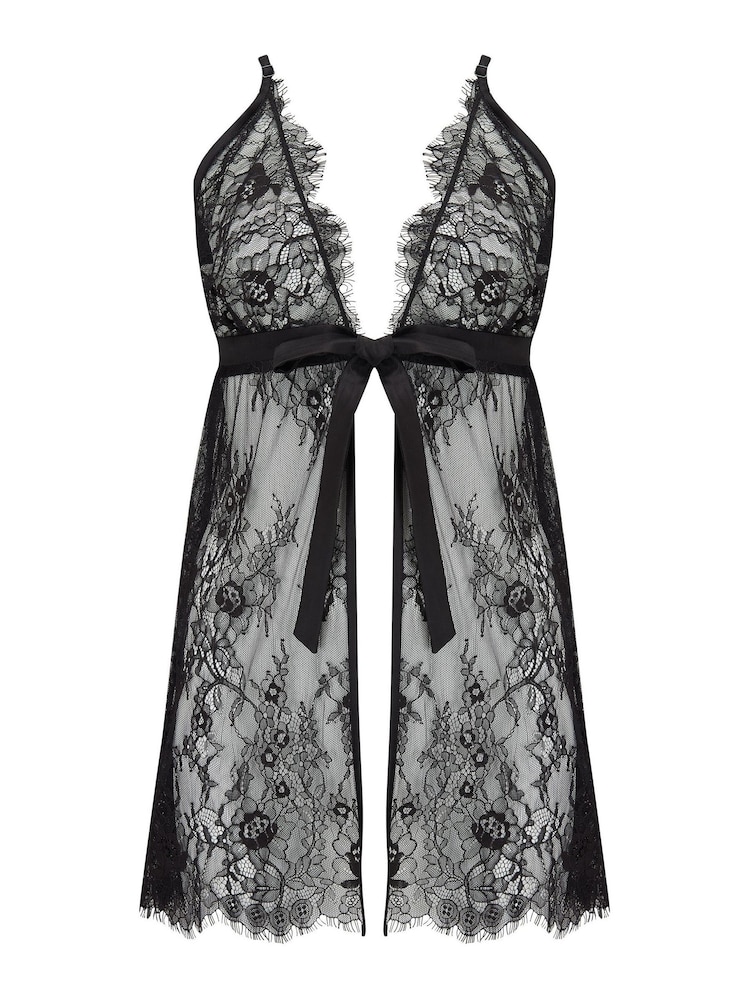 Pour Moi Black For Your Eyes Only Lace Babydoll - Image 4 of 5