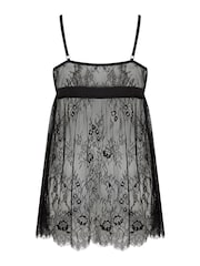 Pour Moi Black For Your Eyes Only Lace Babydoll - Image 5 of 5
