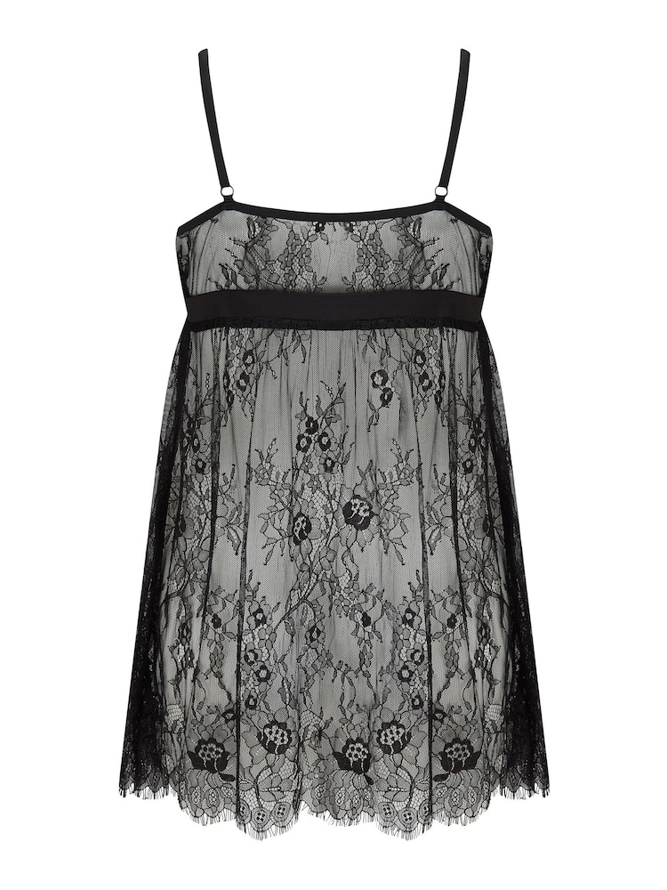 Pour Moi Black For Your Eyes Only Lace Babydoll - Image 5 of 5