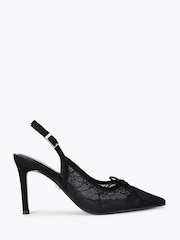 Carvela Black Positano Lace Sling High Shoes - Image 1 of 5