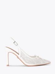 Carvela White Positano Lace Sling High Shoes - Image 1 of 5