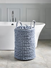 Slate Blue Bobble Bag Laundry Basket - Image 1 of 5