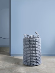 Slate Blue Bobble Bag Laundry Basket - Image 2 of 5