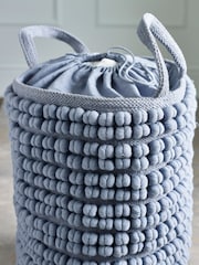 Slate Blue Bobble Bag Laundry Basket - Image 3 of 5