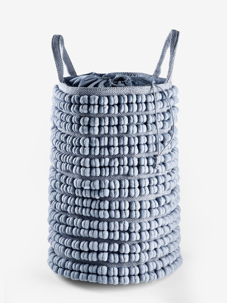 Slate Blue Bobble Bag Laundry Basket - Image 5 of 5