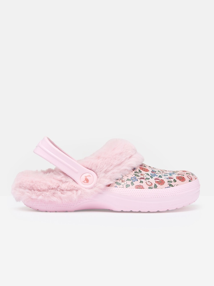 Joules Girls' Poole Pink Clog Slippers - Image 1 of 5