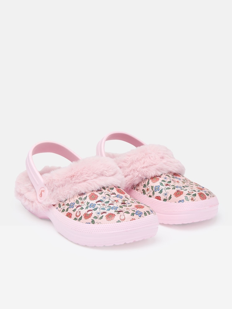 Joules Girls' Poole Pink Clog Slippers - Image 2 of 5