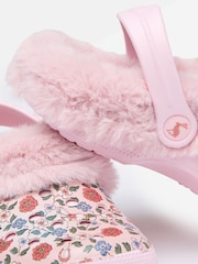 Joules Girls' Poole Pink Clog Slippers - Image 3 of 5