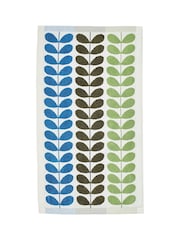 Orla Kiely Green Trio Stem 100% Cotton Towel - Image 2 of 4