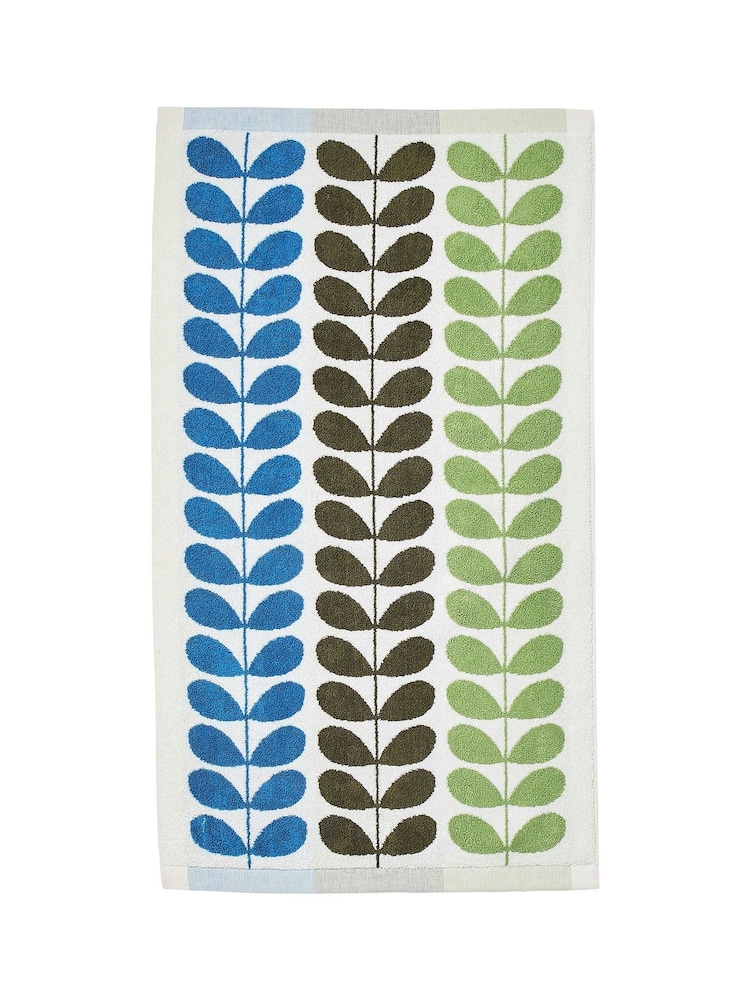 Orla Kiely Green Trio Stem 100% Cotton Towel - Image 2 of 4