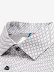 Grey Slim Fit Single Cuff Easy Care Shirts 3 Pack - Image 10 of 15