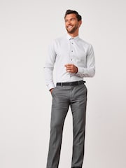 Grey Slim Fit Single Cuff Easy Care Shirts 3 Pack - Image 3 of 15
