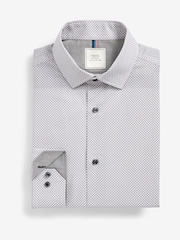 Grey Slim Fit Single Cuff Easy Care Shirts 3 Pack - Image 7 of 15