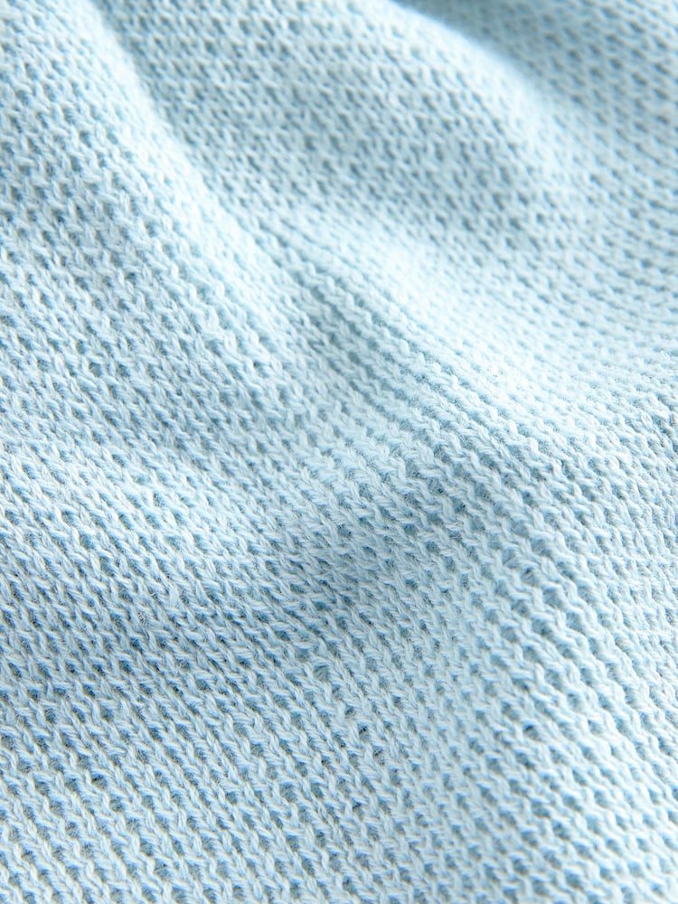 Pale Blue Double Pom Knitted Baby Hat (0mths-2yrs) - Image 4 of 4