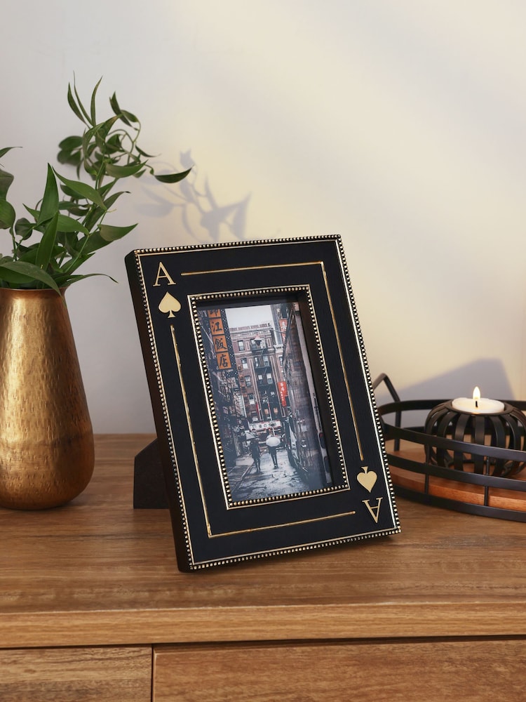 Black Ace Playing Card Photo Frame - Image 1 of 5