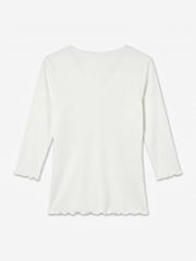VERO MODA White Lace Trim V-Neck Top - Image 6 of 6