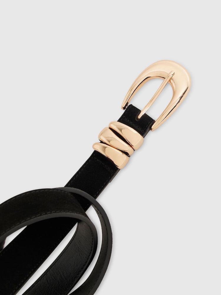 River Island Olivia Attwood Suede Triple Keeper Belt - Larawan 2 ng 2