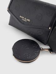 River Island Black Monogram Triple Compartment Bag - Image 5 of 6