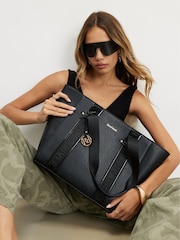 River Island Black Webbing Wing Shopper Bag - Image 1 of 6