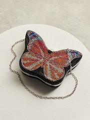 Multi Pink Butterfly Clutch - Image 4 of 7