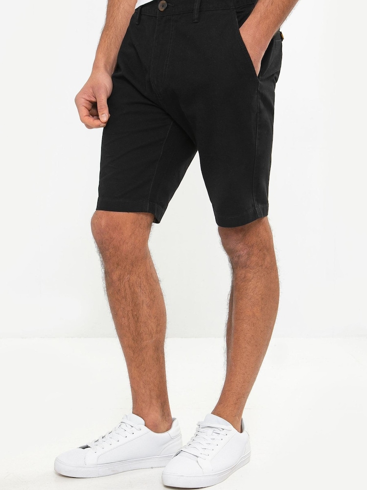 Threadbare Black Regular Fit 100% Cotton Chino Shorts - Image 1 of 4